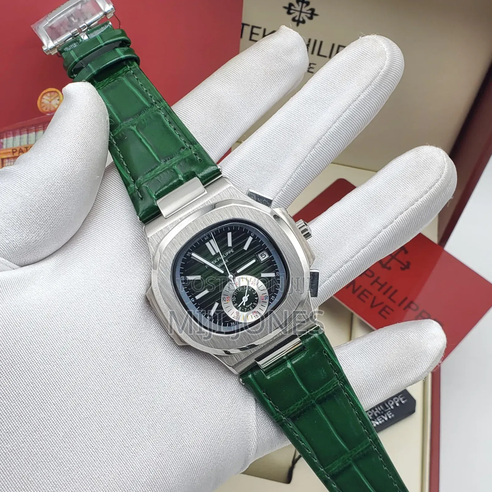"Premium Patek Philippe Replica - Leather Strap Watch"