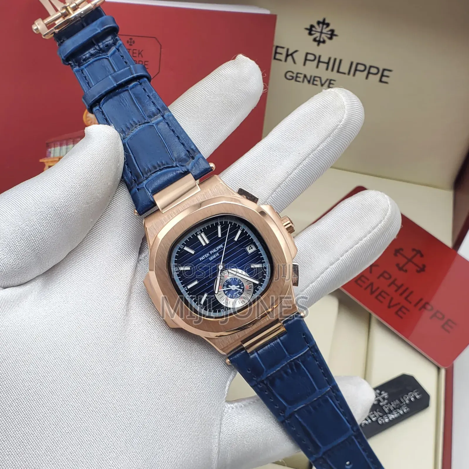 "Premium Patek Philippe Replica - Leather Strap Watch"