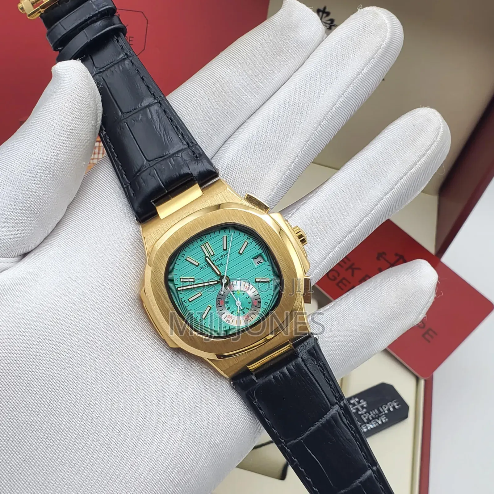 "Premium Patek Philippe Replica - Leather Strap Watch"