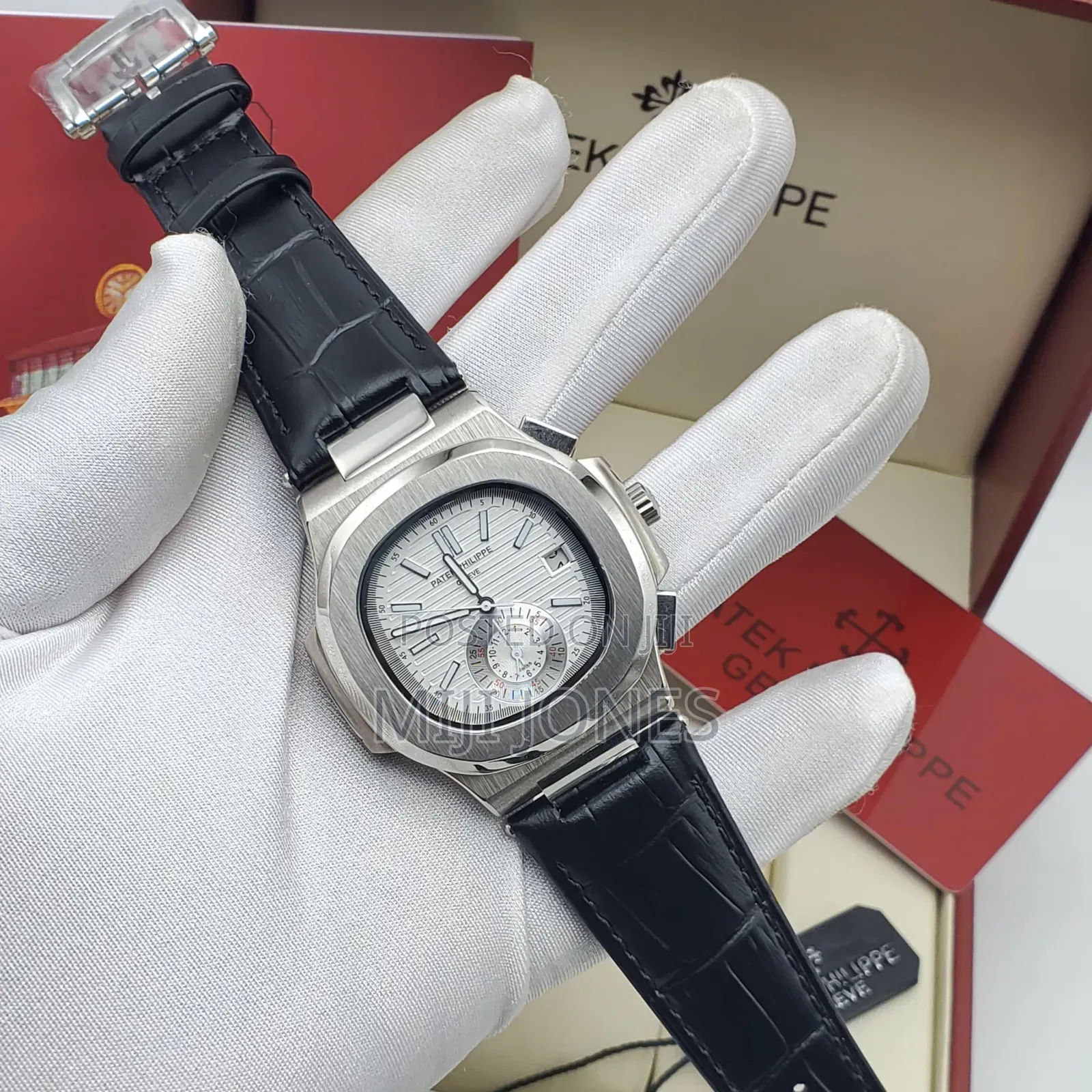"Premium Patek Philippe Replica - Leather Strap Watch"