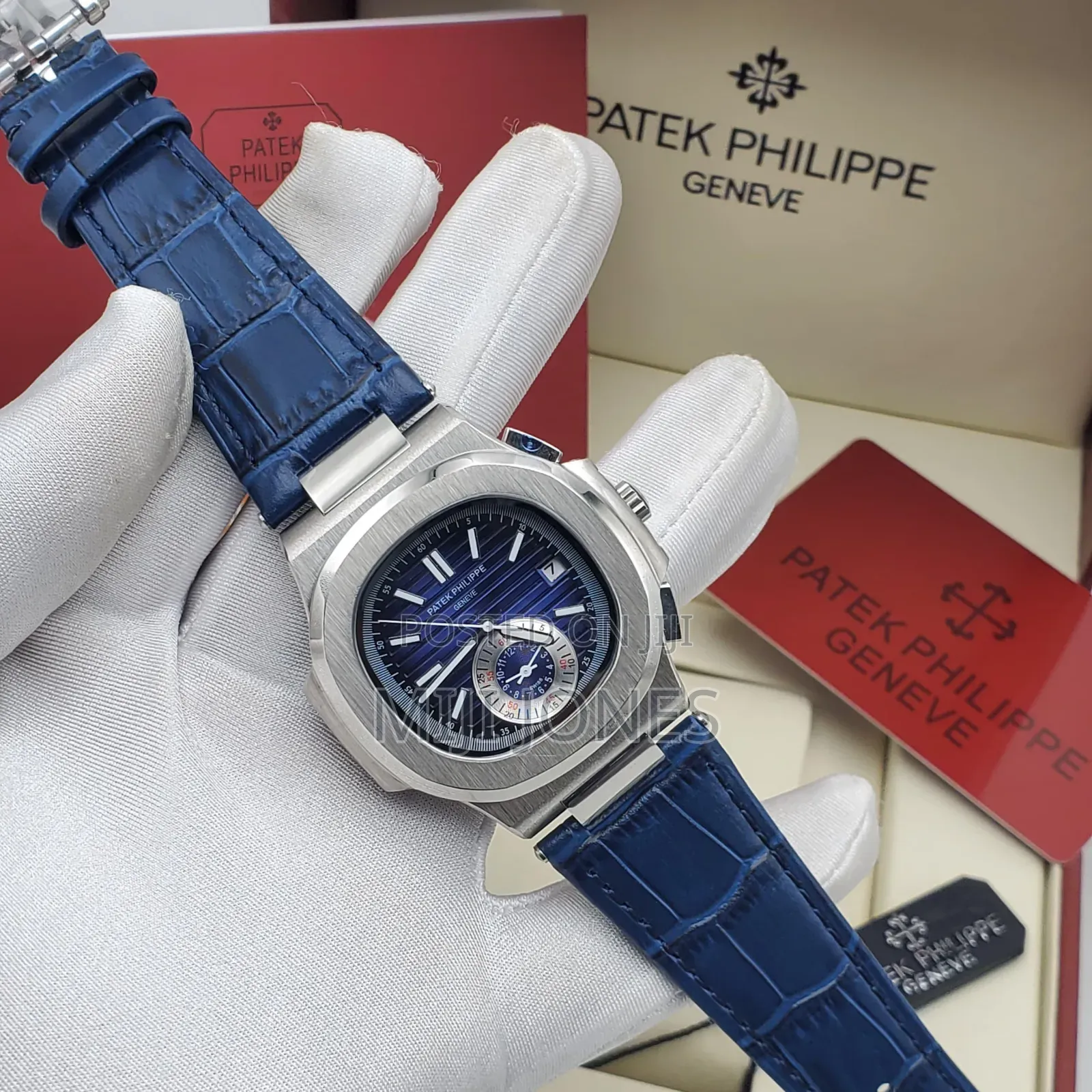 "Premium Patek Philippe Replica - Leather Strap Watch"