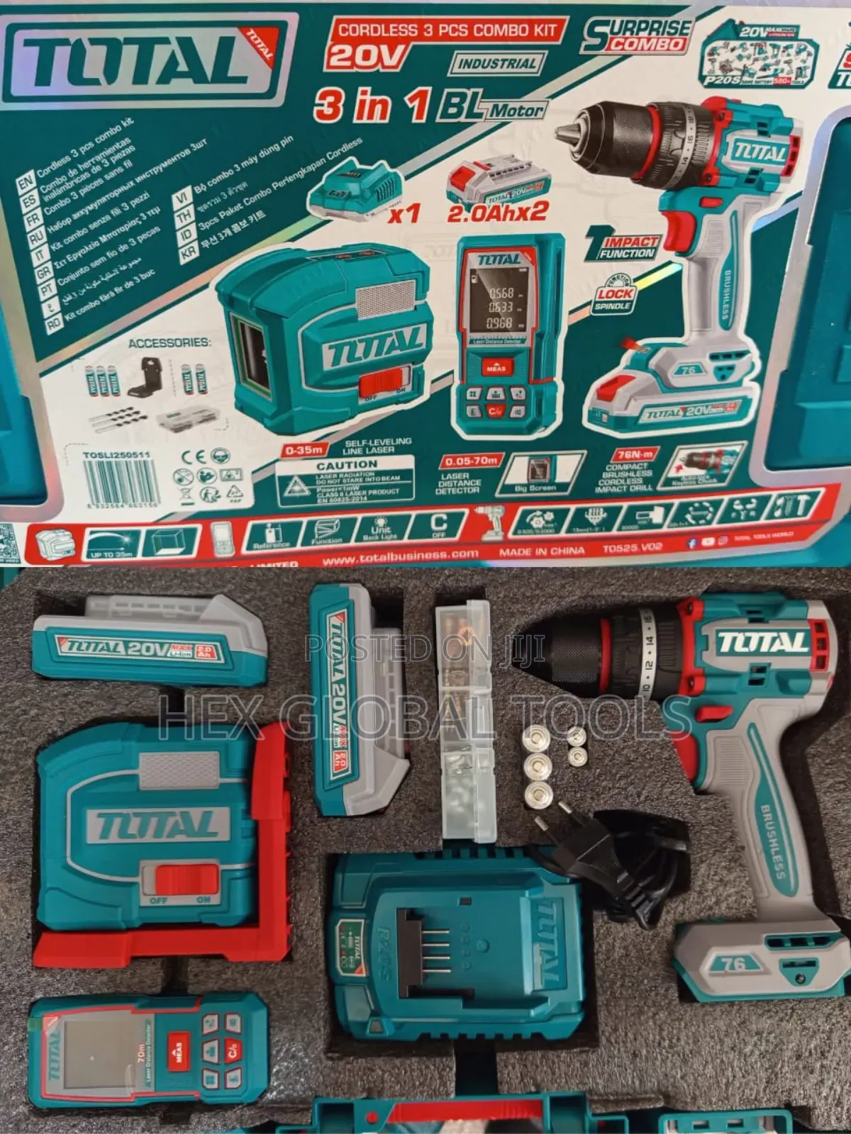 3in1 Total Cordless Combo Kit