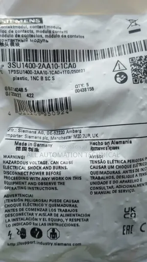 Siemens Contact Modules | 3su1400-2aa10-1ca0