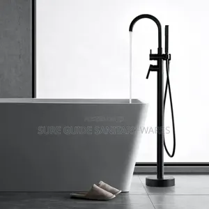 Black Standing Bath Tap