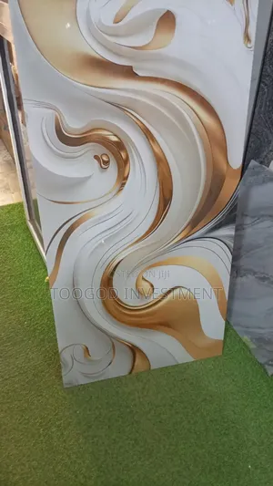 60*120 Original Floor Tiles, Gold and White Colour