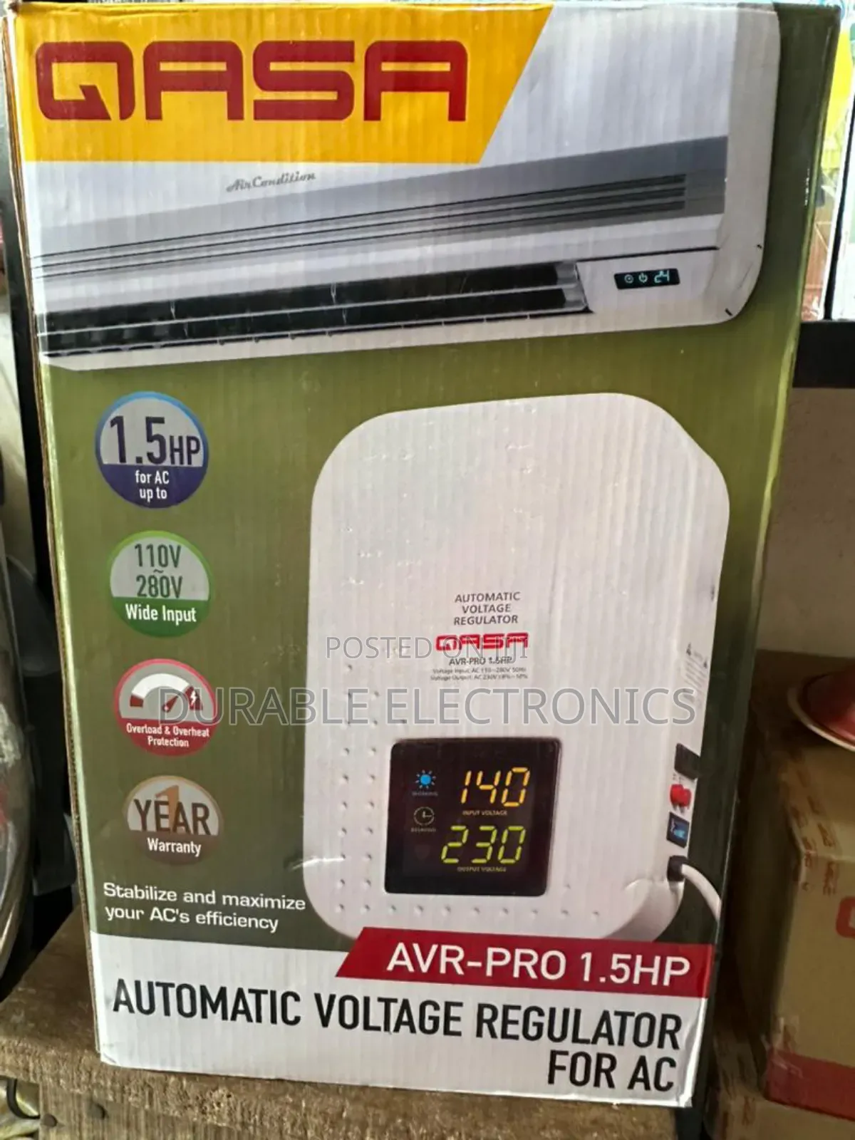 Qasa Automatic Voltage Regulator for Ac, 1.5hp