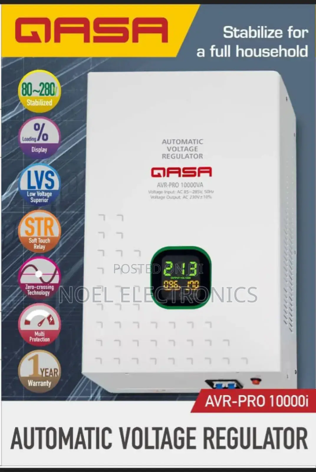 Qasa 10000va Automatic Voltage Regulator