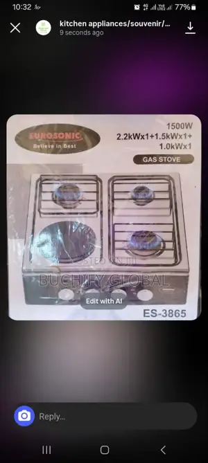Eurosonic Burner With Electric Cooker