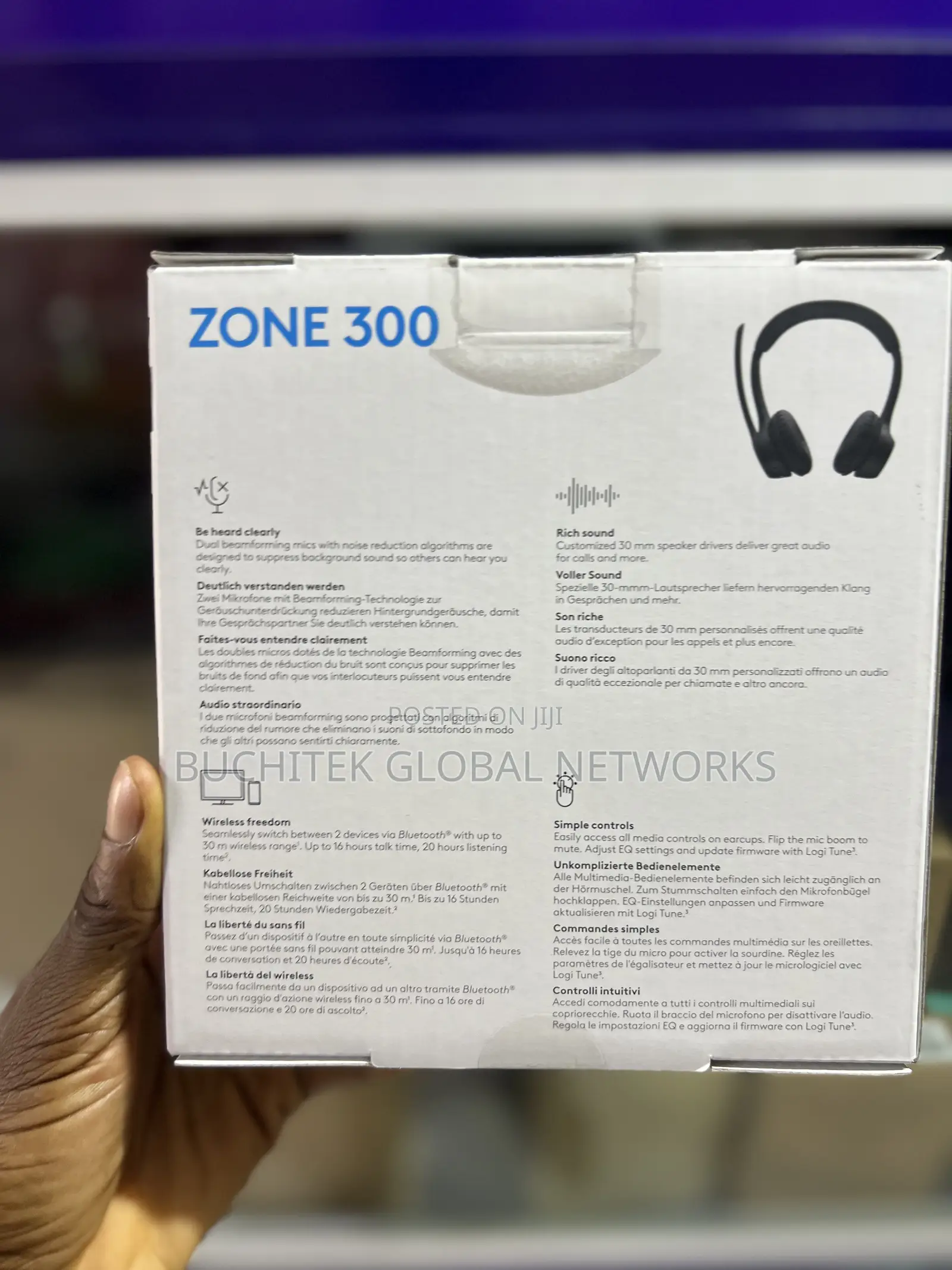 Logitech Zone 300 Wireless Bluetooth Headset.