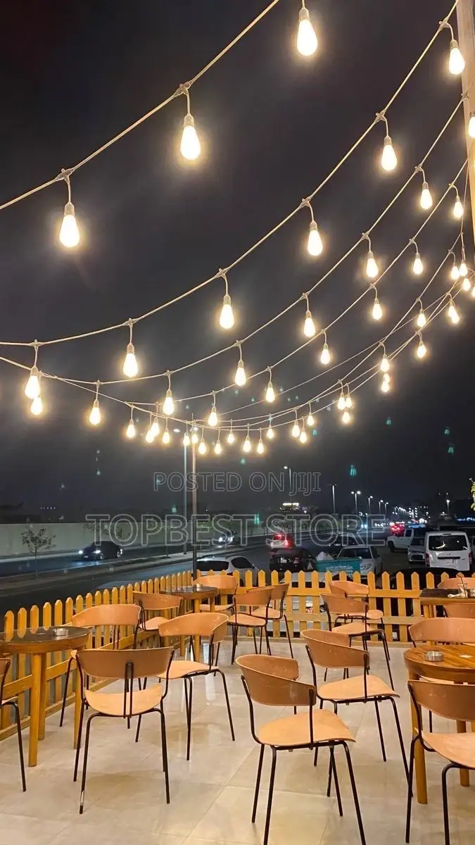 String Light Lampholder 10meter Complete With Long Bulb 20lampholder