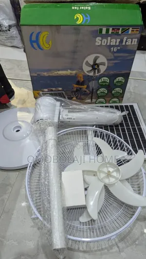 16 Inches Rechargeable Fan With Panel
