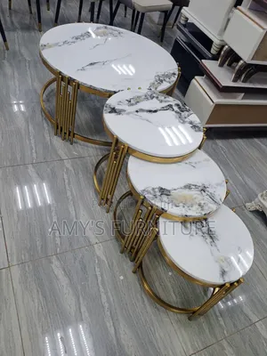 Marble Centre Table With 3 Sidestools