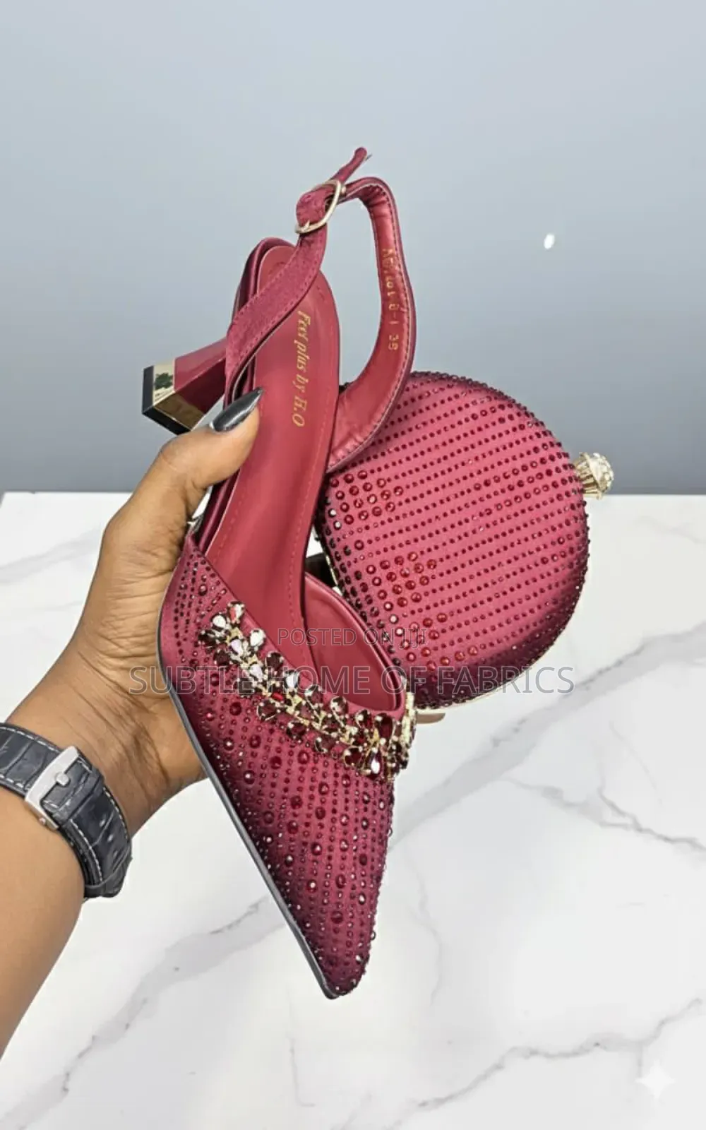 Elegant Matching Shoe Bag Set – Perfect for Parties, Weddings Owanbe
