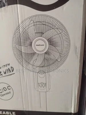 16" Homeflower Ac/Dc Rechargeable Wall Fan