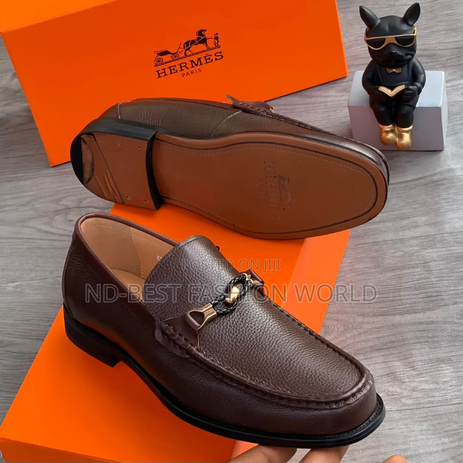 Flat Leather Hermes Shoe