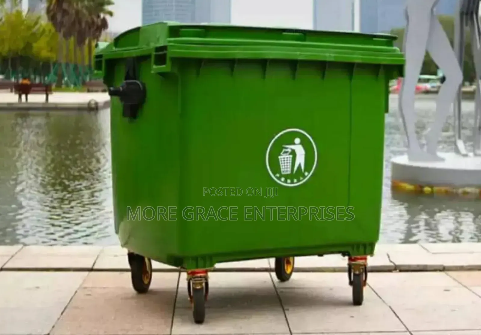 Imported Waste Bin/Wheeler 1,100 Litres.