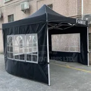 High Quality Gazebo 10 X 10 Ft With Transparent Side Covers.Black.