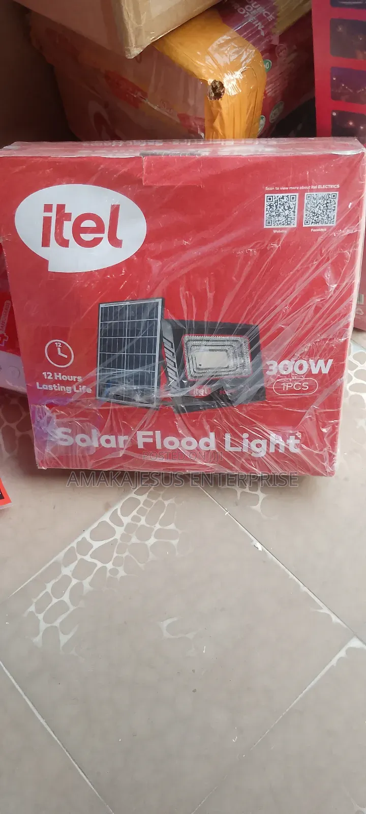 Itel Solar Flood Light (300w)