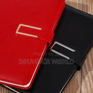 Premium Leather Cover Notebook – Black (With Metal Buckle)