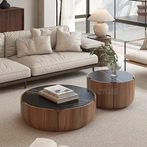 Modern Marble Top Double Center Table