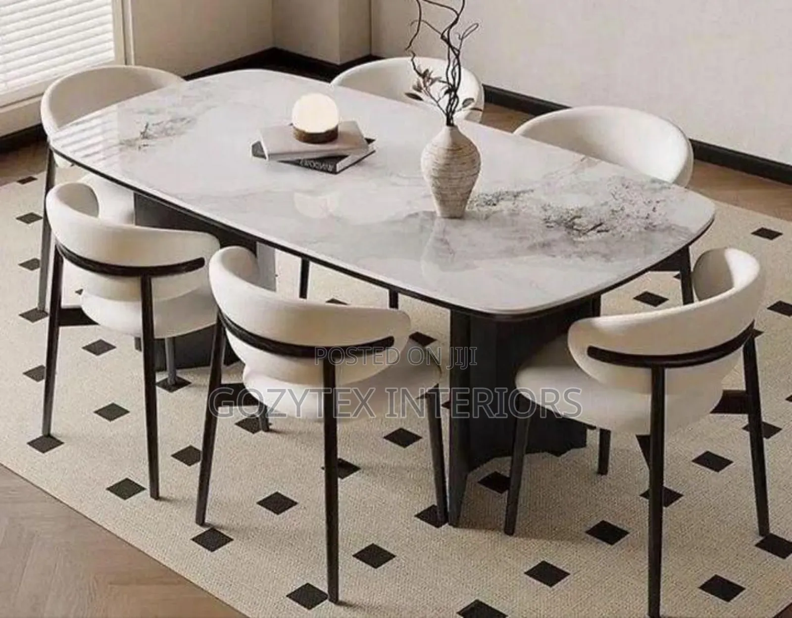 Contemporary Marble Dinning Set