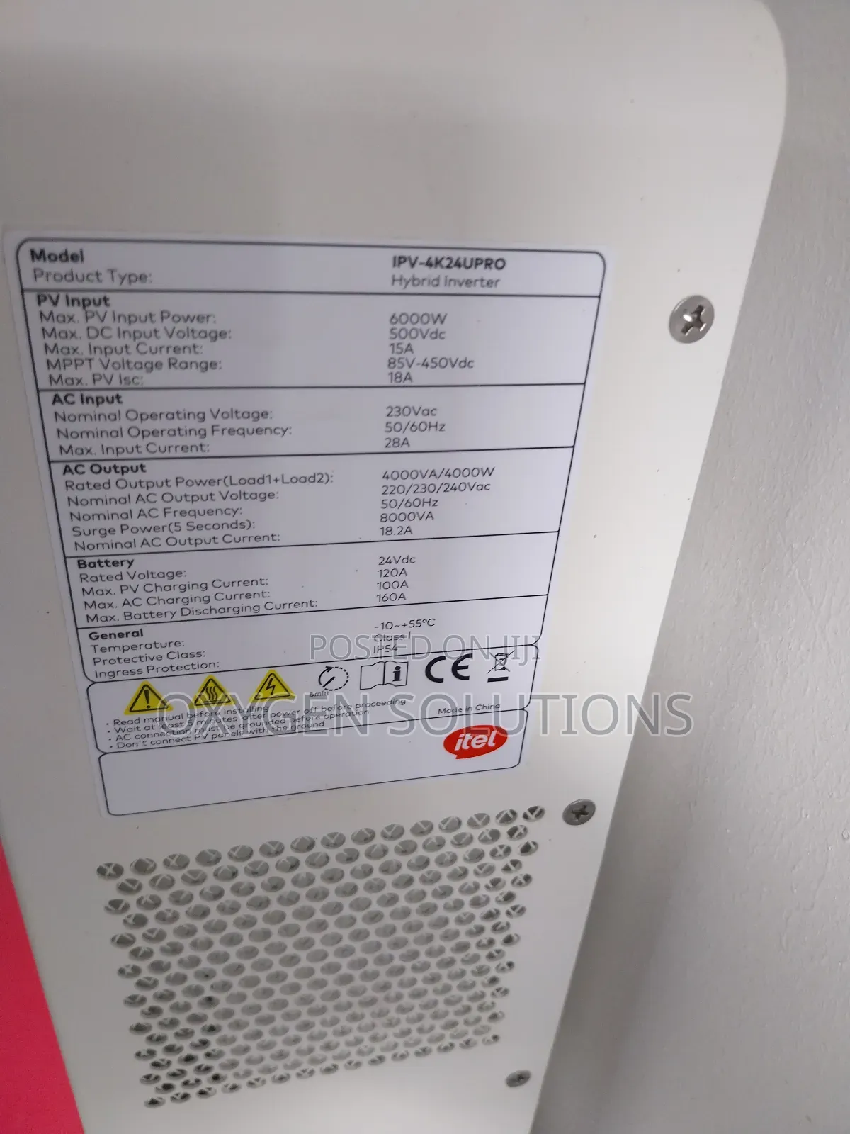 4kva 24v Itel Hybrid Inverter