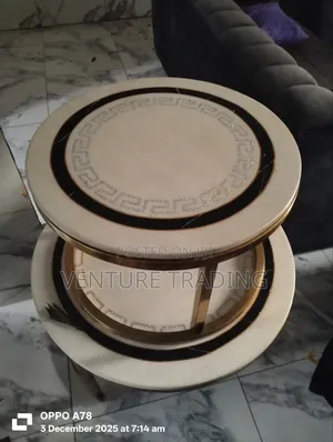 Luxury Standard Quality Imported Marble 2in 1 Center Table
