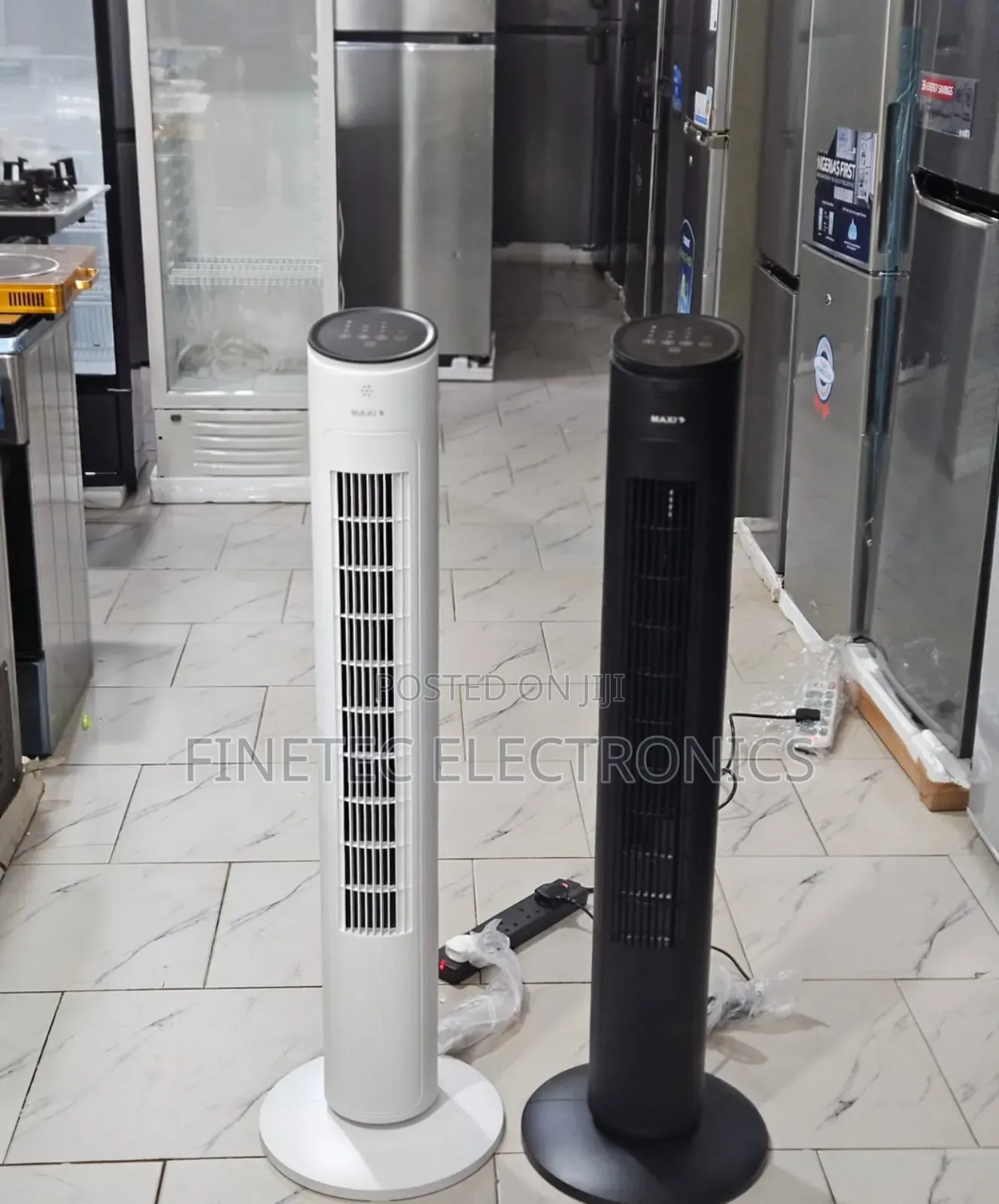Maxi Tower Fan, Black and White Color Available