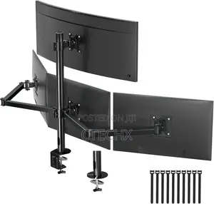 Quad Monitor Mount For 17-32 Inches - Adjustable Heavy Duty 4 Monitor