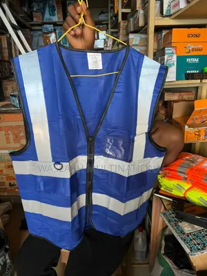 Blue Reflective Vest With Pocket