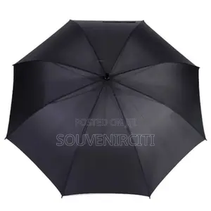 Big Auto Straight Black Umbrella