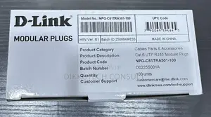 D-Link Rj45 Connector (100 Pieces) – Cat5/Cat6 Modular Plugs