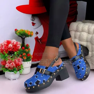 Blue Scroll Quality Shoe
