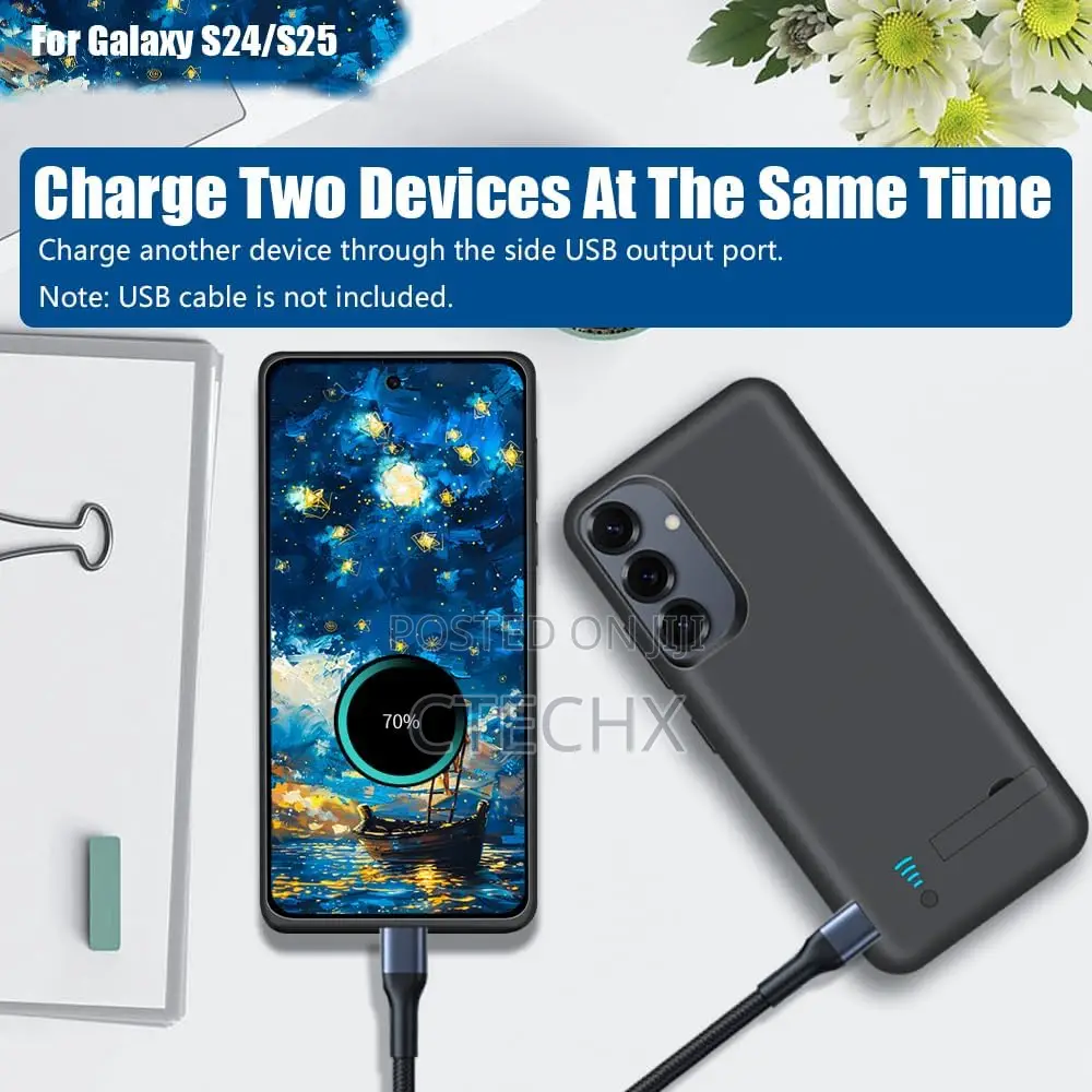5000mah Battery Case For Samsung Galaxy S25 / S24, Rechargeable Case