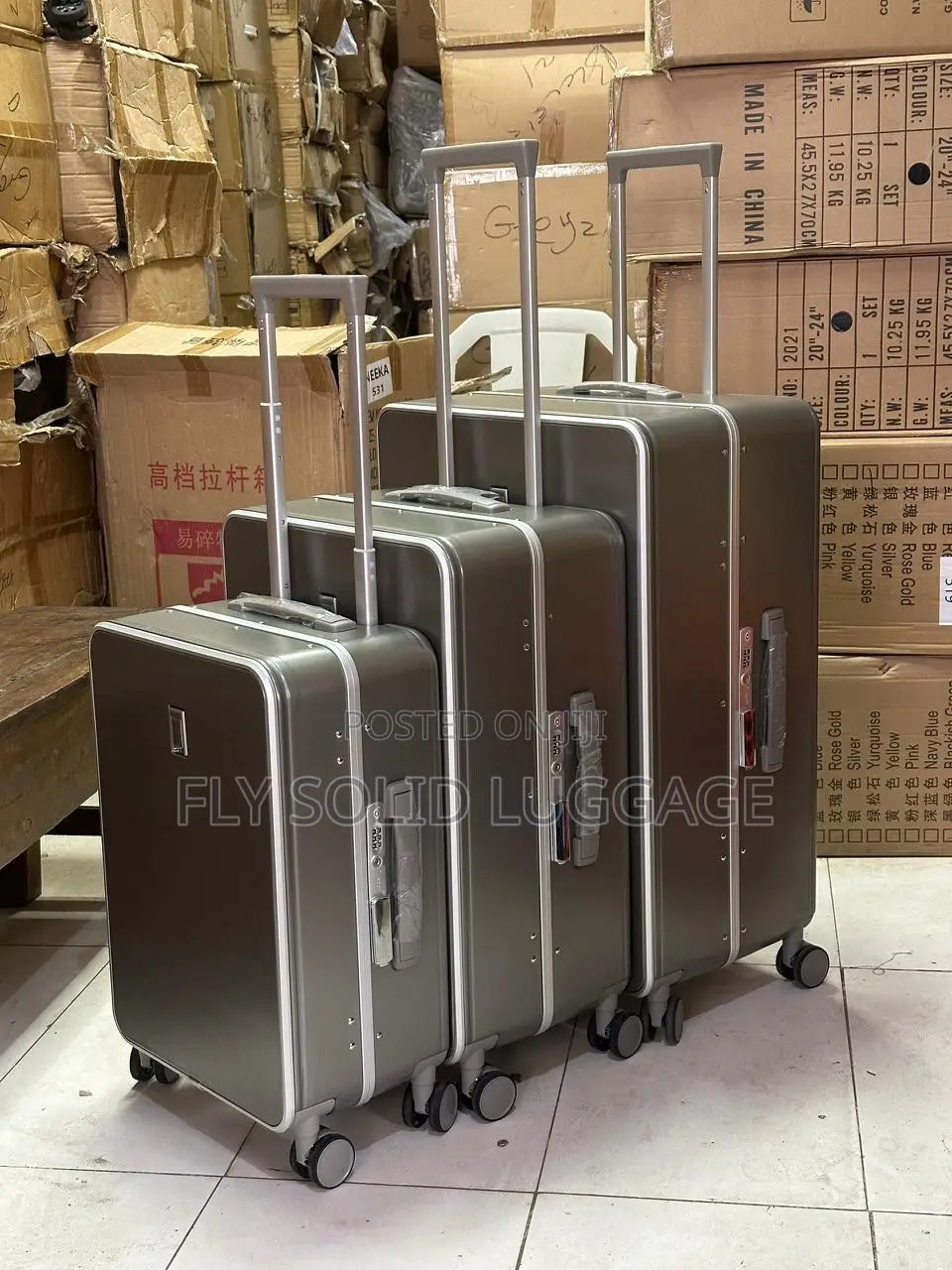 Solid Set of 3 Luggage