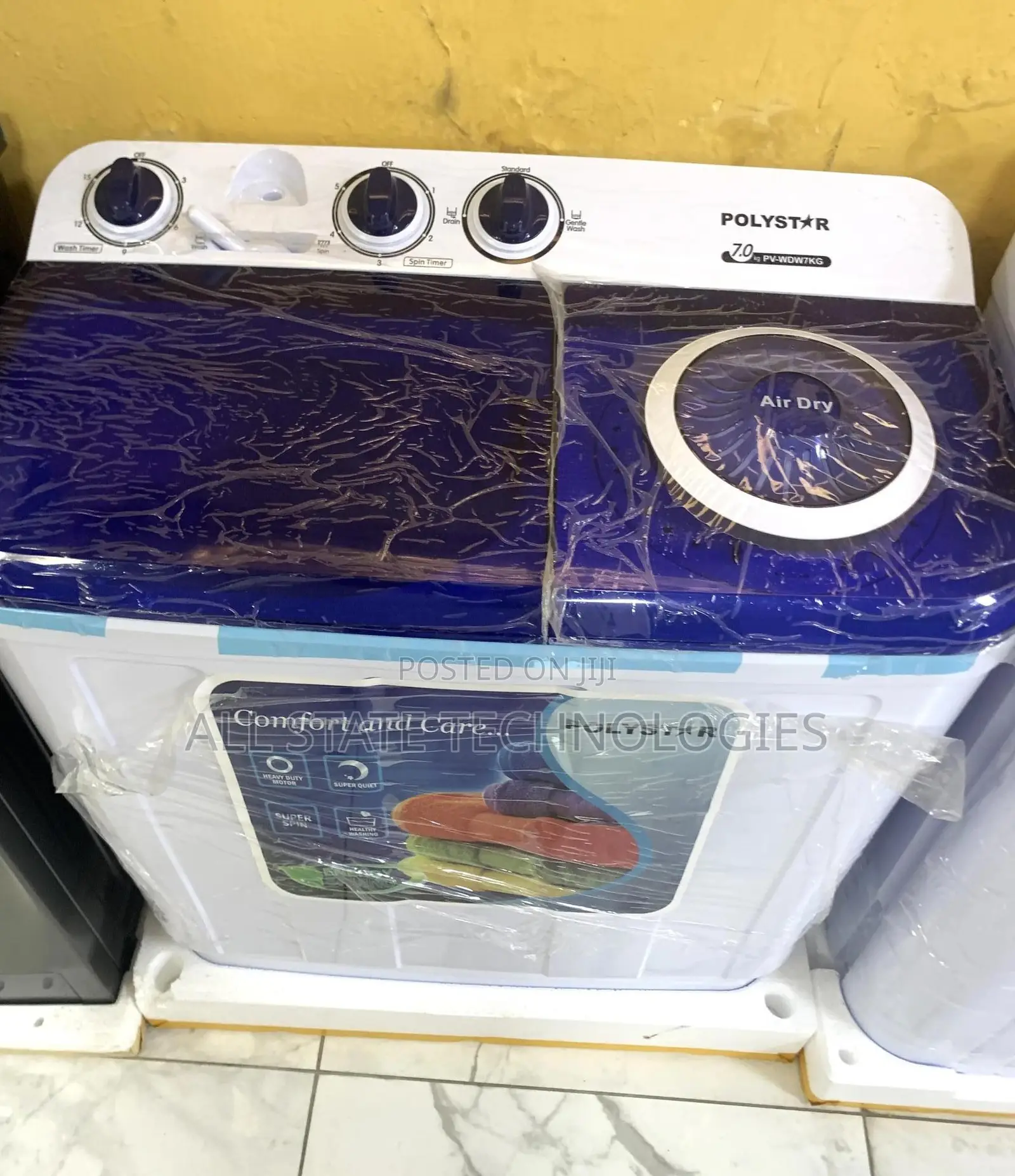 Polystar 7kg Top Load Double Tub Washer