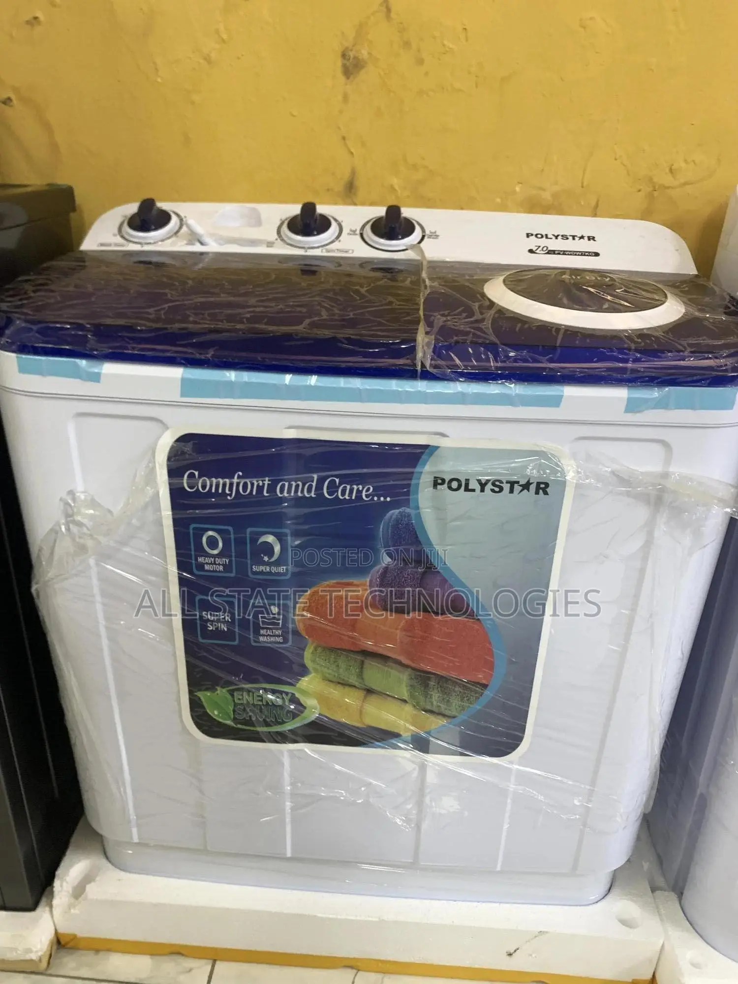Polystar 7kg Top Load Double Tub Washer