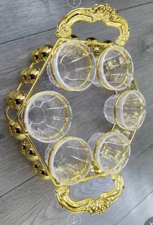 Tequila Shots (6 Pieces) With Golden Metal Carrier