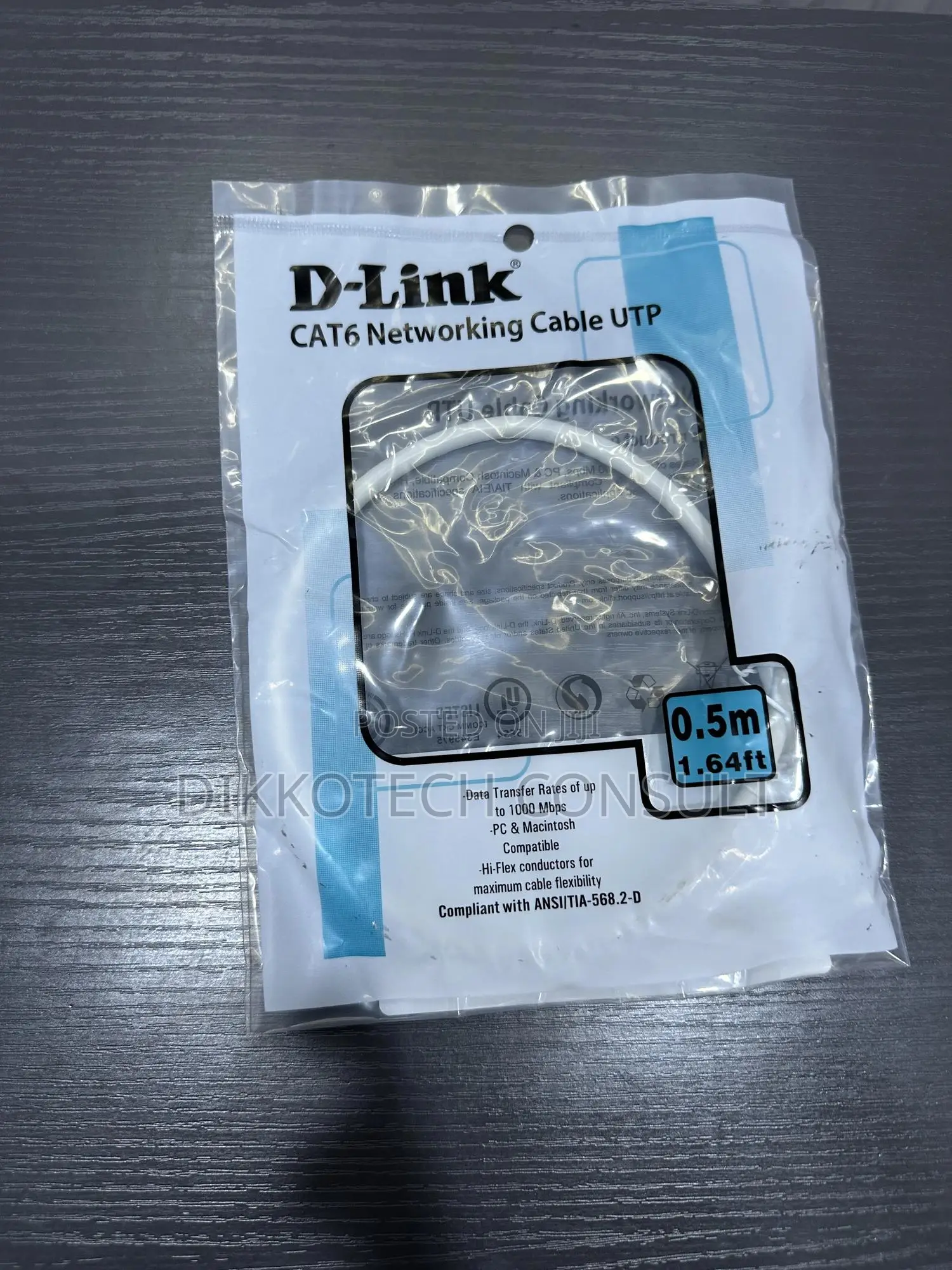 D-link Cat6 Patch Cable – 0.5m