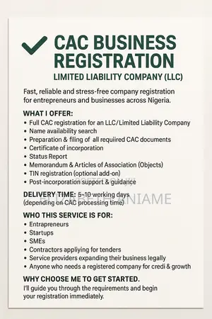 Cac Registration (Llc)