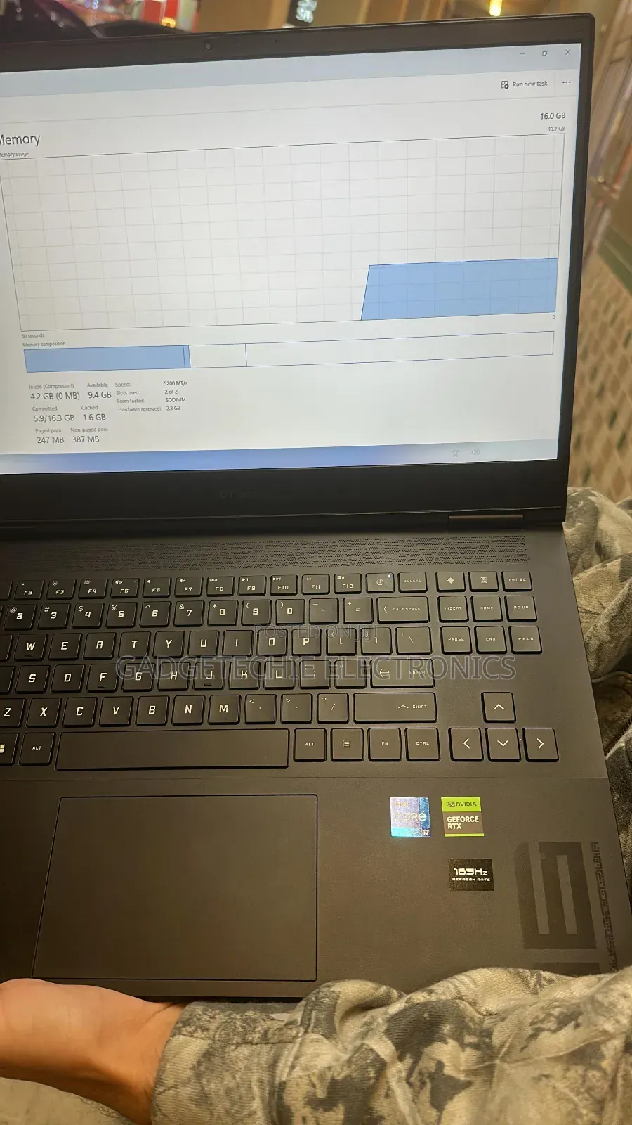 Laptop HP Omen 16 16GB Intel Core I7 SSD 1T