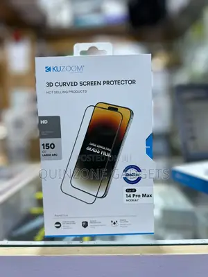 Original 14 Pro Max Kuzoom Clear Tempered Glass