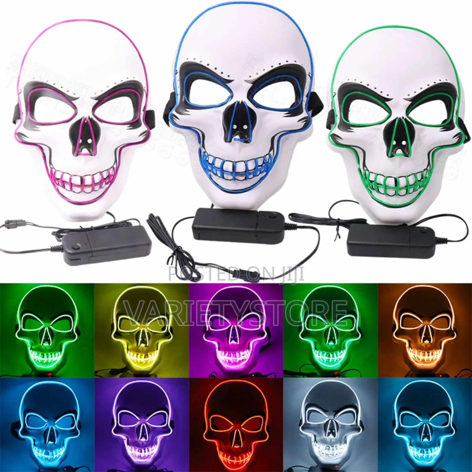Halloween Glowing Skull Mask