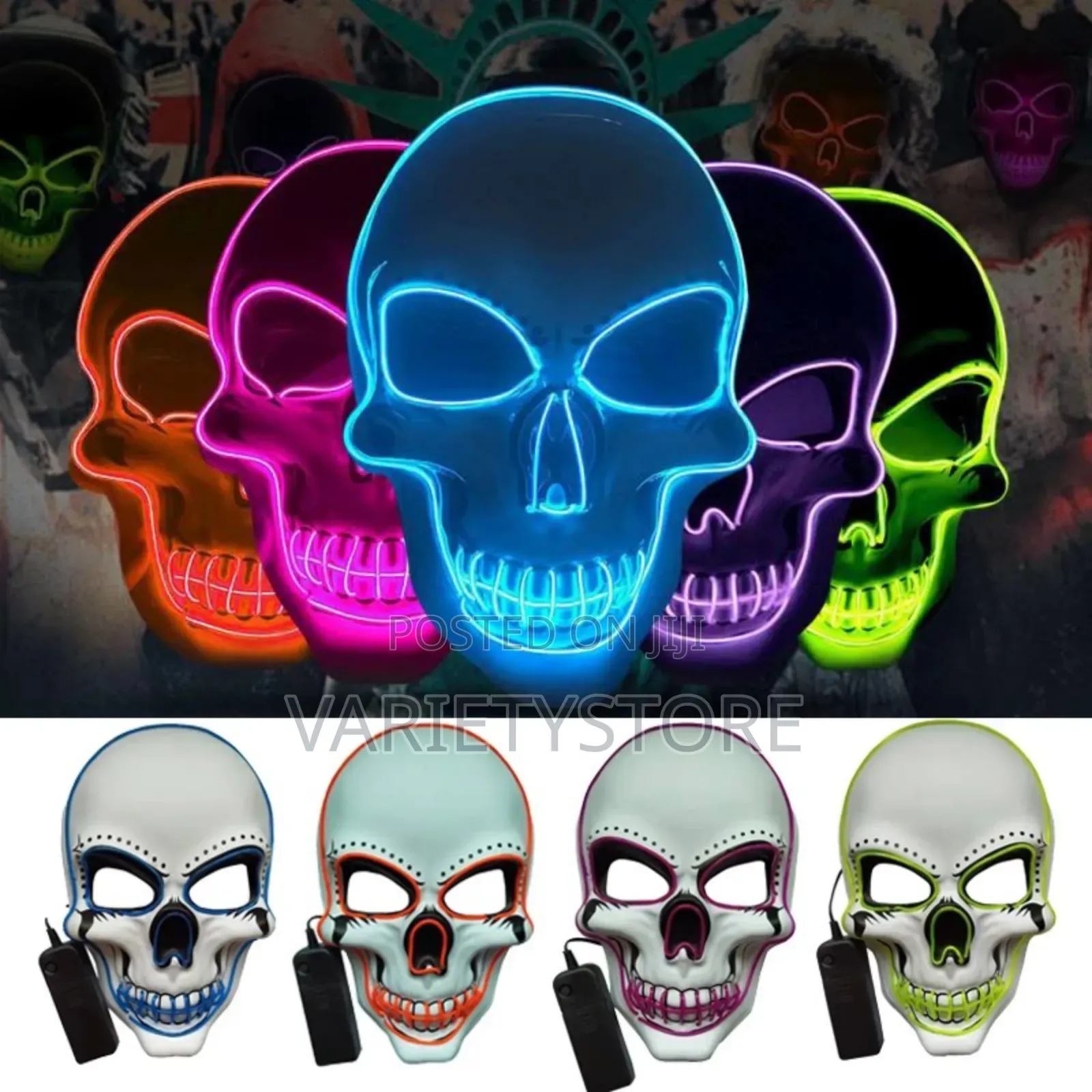 Halloween Glowing Skull Mask