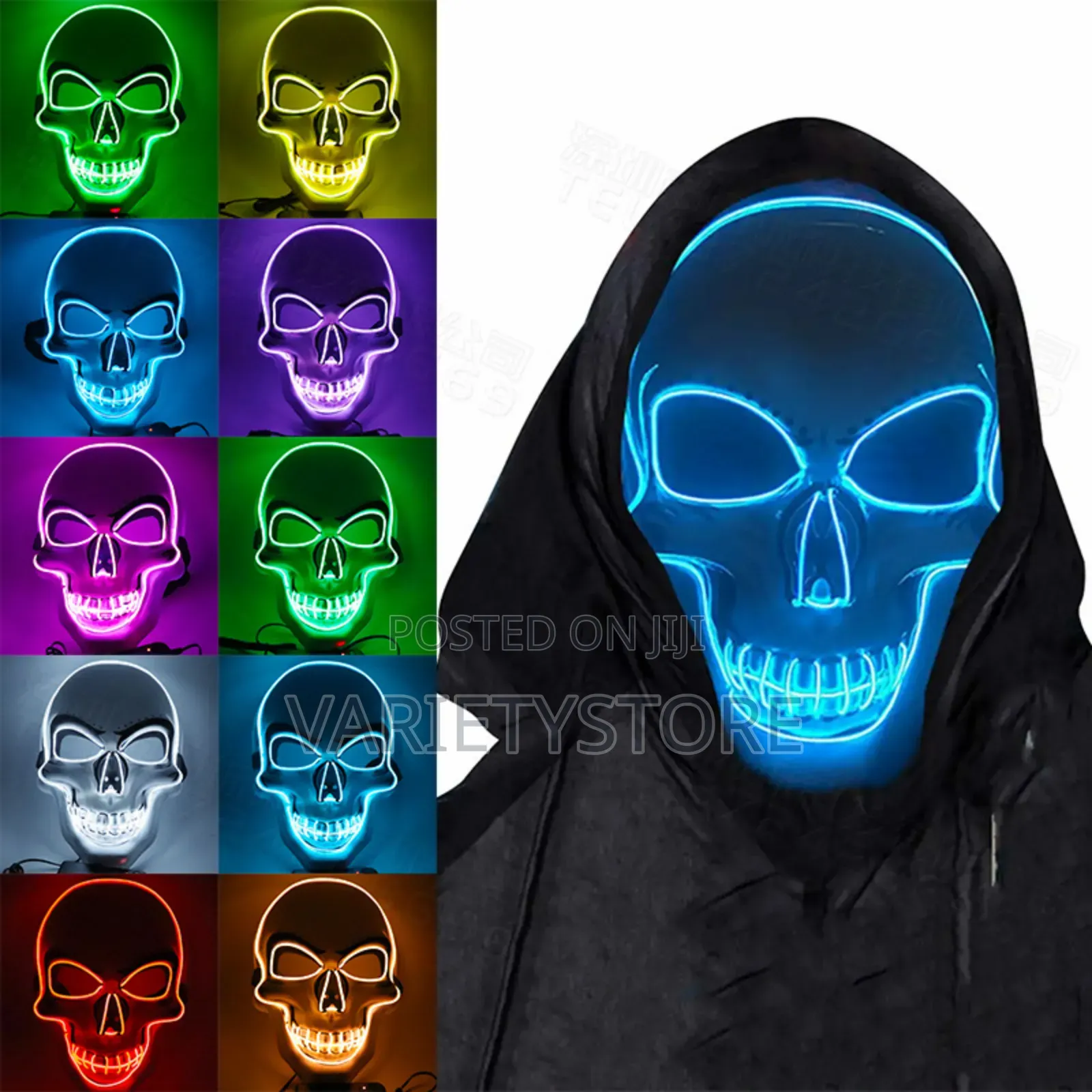 Halloween Glowing Skull Mask