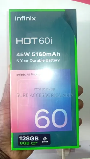 New Infinix Hot 60i 128 GB Black