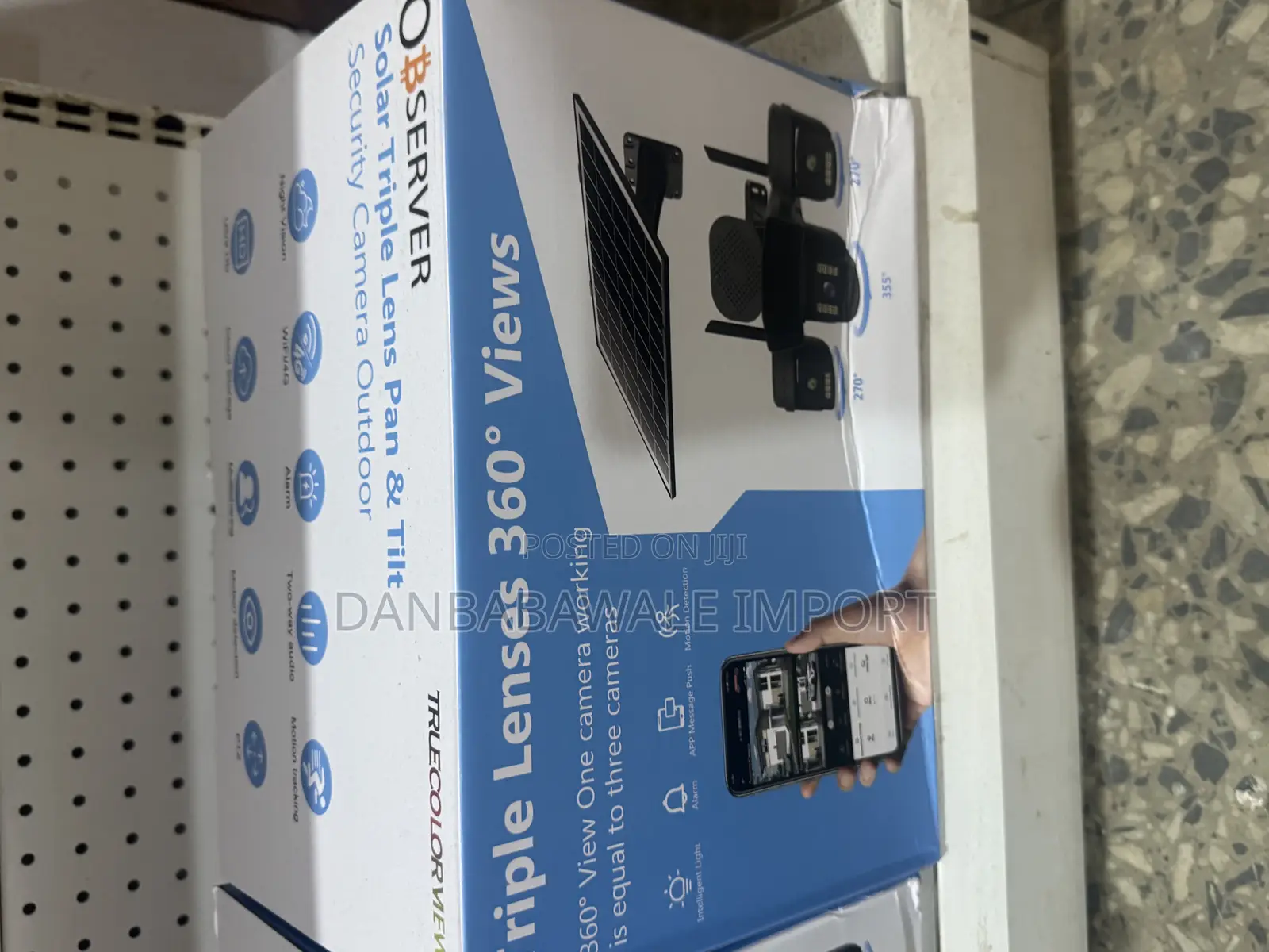 Observer 4g Triple-Lens Solar Security Camera Sim Card, Big Speaker