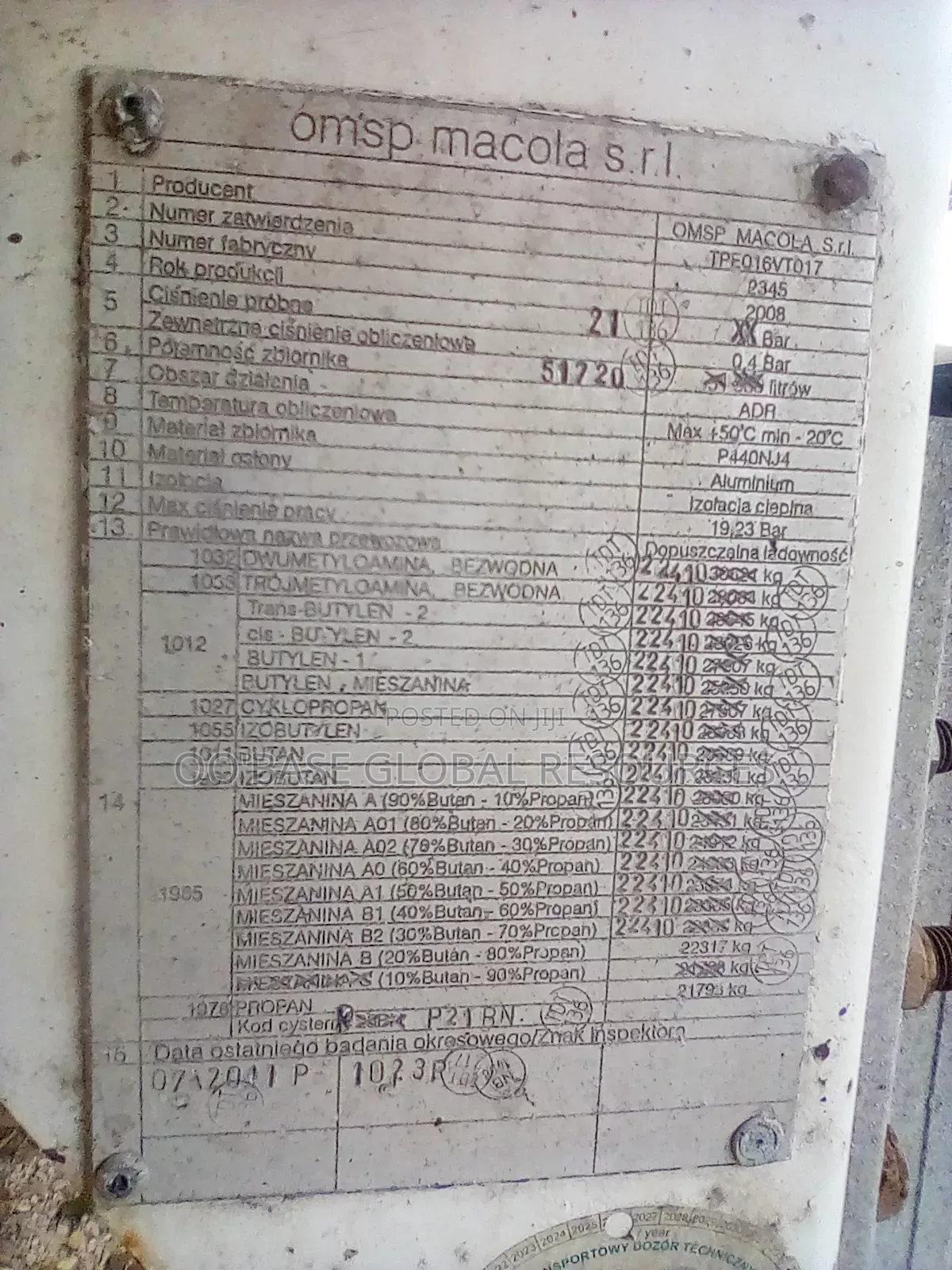 27tons LPG Bridger