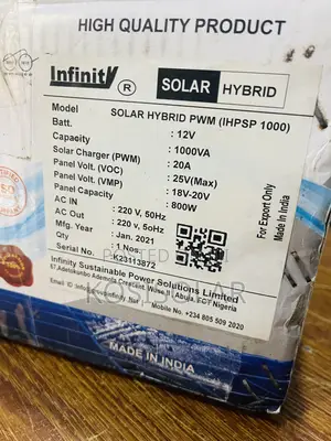 1kva 12v Infinity Solar Inverter