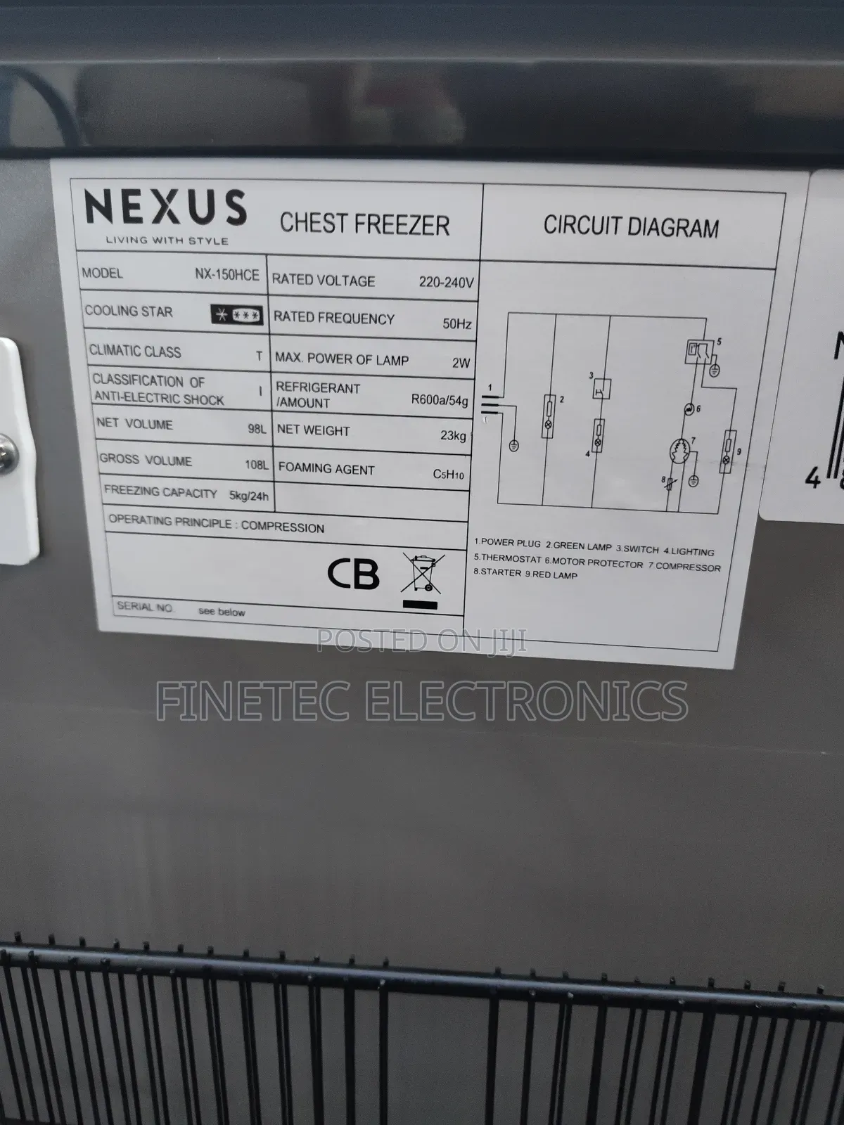 Nexus Chest Freezer, 100l